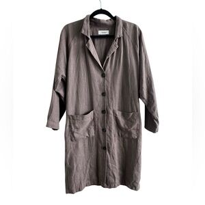 THE MAIN | Button-Up Linen Coat